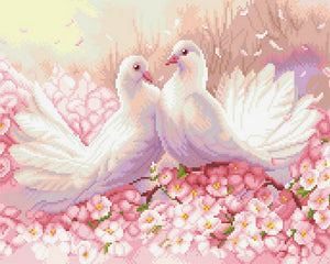 Diamond Painting - Coppia di colombe