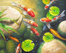Carica l&#39;immagine nel visualizzatore di Gallery, Diamond Painting - Laghetto di Carpe Koi