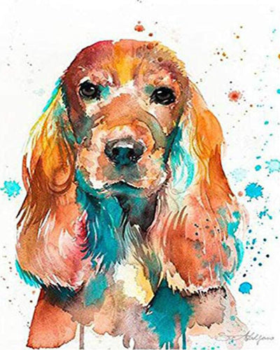 Diamond Painting - Cane con grandi orecchie