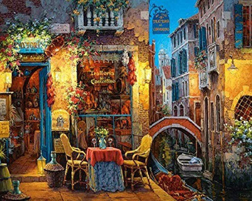 Diamond Painting - A lume di candela sui canali