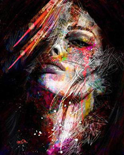 Diamond Painting - Viso Colorato
