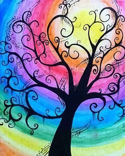 Diamond Painting - Albero e Arcobaleno