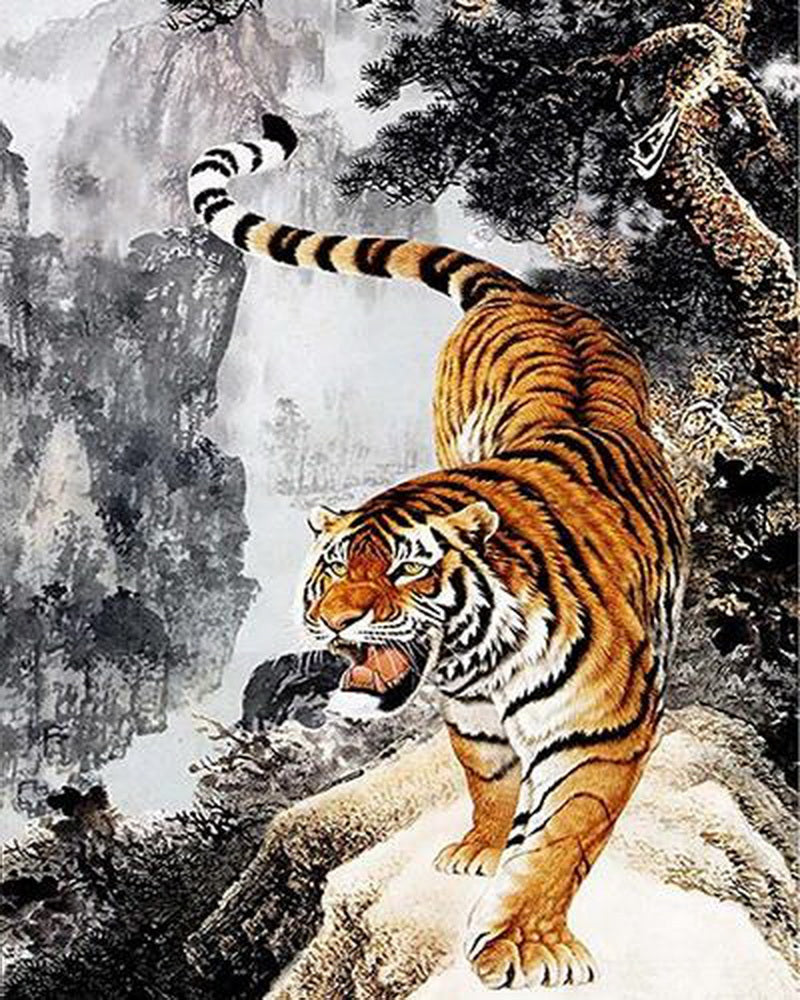 Diamond Painting - La tigre predatrice