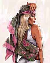Carica l&#39;immagine nel visualizzatore di Gallery, Diamond Painting - Profilo di Donna con Foulard