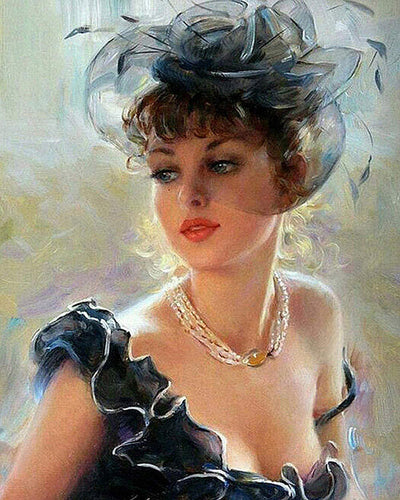 Diamond Painting - Elegante in Nero
