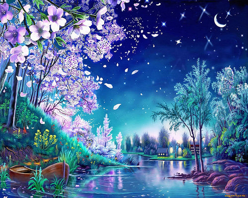 Diamond Painting - Barca sul Fiume