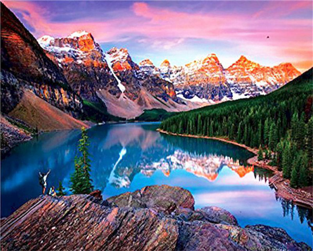 Diamond Painting - Riflessi sul Lago di Montagna
