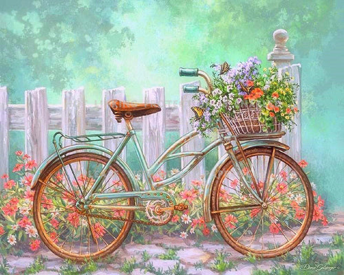 Diamond Painting - Bicicletta Fiorita