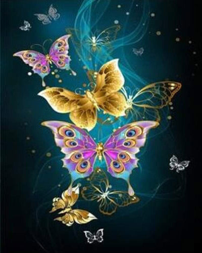 Diamond Painting - Farfalle Fatate a Colori