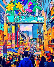 Carica l&#39;immagine nel visualizzatore di Gallery, Dipingere con i numeri Tokyo Harajuku Figured&#39;Art avanzate nuovi arrivi città paesaggi