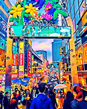 Carica l&#39;immagine nel visualizzatore di Gallery, Diamond Painting - Tokyo Harajuku 40x50cm tela già incorniciata
