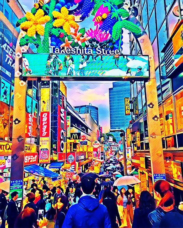 Diamond Painting - Tokyo Harajuku 40x50cm tela già incorniciata