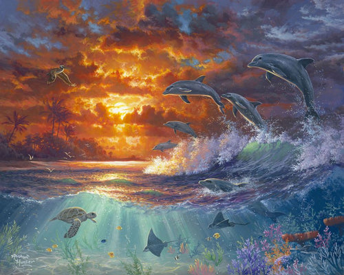 Dipingere con i numeri - Oceano e tramonto