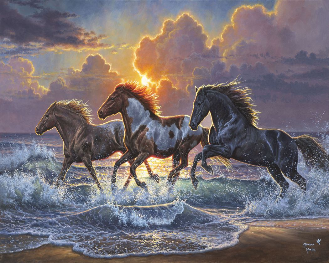 Dipingere con i numeri - Trio di cavalli