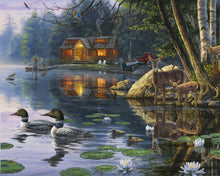 Carica l&#39;immagine nel visualizzatore di Gallery, Dipingere con i numeri - Chalet sul lago