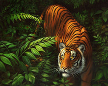 Carica l&#39;immagine nel visualizzatore di Gallery, Dipingere con i numeri - Tigre tra le felci