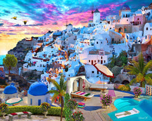 Carica l&#39;immagine nel visualizzatore di Gallery, Dipingere con i numeri Paesaggio della Grecia Figured&#39;Art avanzate nuovi arrivi città paesaggi
