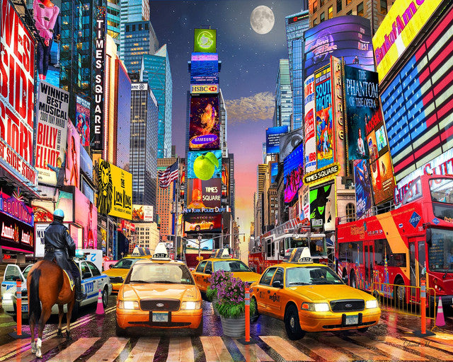 Dipingere con i numeri Notte a Time Square Figured'Art avanzate nuovi arrivi città paesaggi