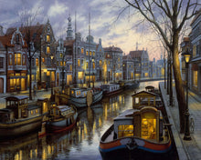 Carica l&#39;immagine nel visualizzatore di Gallery, Dipingere con i numeri Vita sul canale Figured&#39;Art avanzate nuovi arrivi città paesaggi navi e barche
