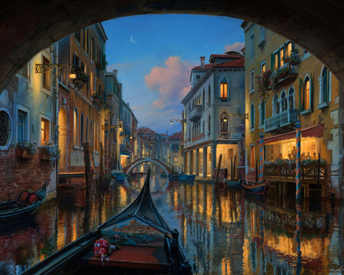 Dipingere con i numeri Visita dal canale di Venezia Figured'Art intermedia nuovi arrivi città paesaggi navi e barche