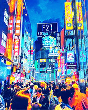 Carica l&#39;immagine nel visualizzatore di Gallery, Dipingere con i numeri Tokyo Shibuya Figured&#39;Art intermedia nuovi arrivi città paesaggi