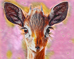Dipingere con i numeri Dolce cerbiatta Figured'Art intermedia nuovi arrivi animali cervo