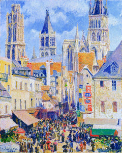 Ricamo a Punto Croce - Rue de l'Épicerie, Rouen - Camille Pissarro