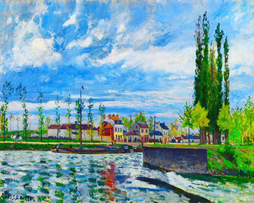 Dipingere con i numeri La diga di Pontoise Camille Pissarro Figured'Artnuovi arrivi paesaggi dipinti famosi intermedia