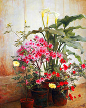 Carica l&#39;immagine nel visualizzatore di Gallery, Dipingere con i numeri Side of Greenhouse George Cochran Lambdin Figured&#39;Artfiori nuovi arrivi dipinti famosi intermedia