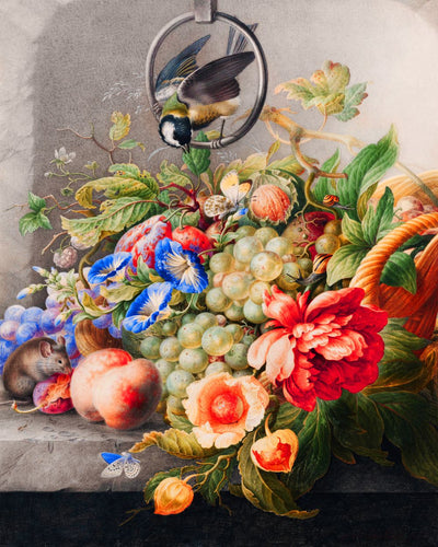 Diamond Painting - I fiori e i frutti - Herman Henstenburgh 40x50cm tela già incorniciata