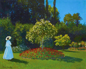 Ricamo a Punto Croce - Signora in giardino a Sainte-Adresse - Monet