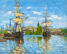 Carica l&#39;immagine nel visualizzatore di Gallery, Ricamo a Punto Croce - Navi a cavallo sulla Senna a Rouen - Monet