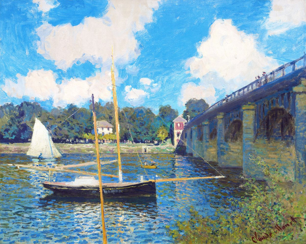 Dipingere con i numeri Il ponte di Argenteuil Monet Figured'Artnavi e barche nuovi arrivi paesaggi dipinti famosi avanzate