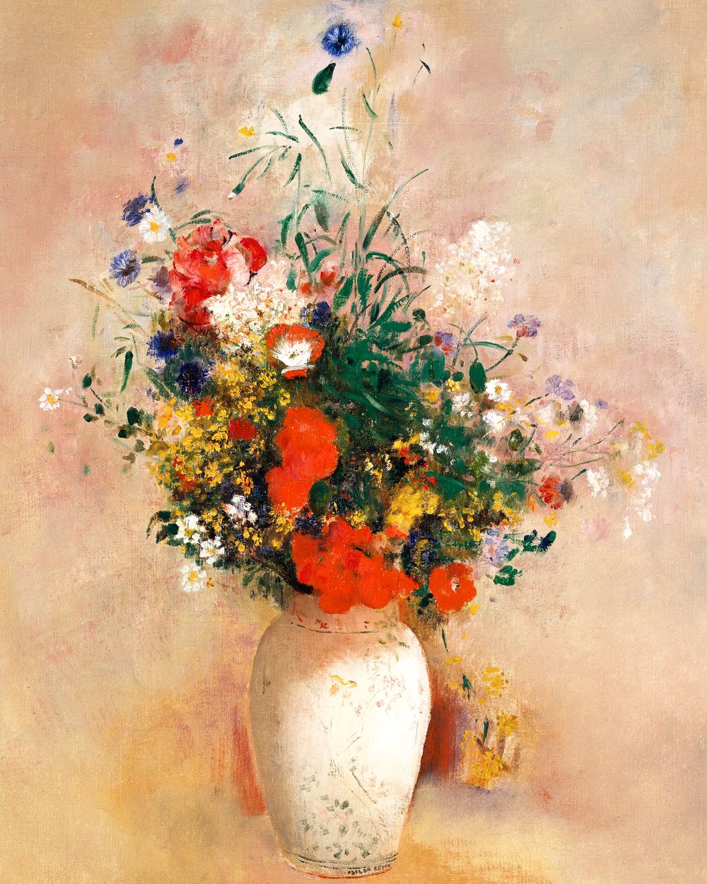 Dipingere con i numeri Vaso di fiori Odilon Redon Figured'Artfiori nuovi arrivi dipinti famosi intermedia