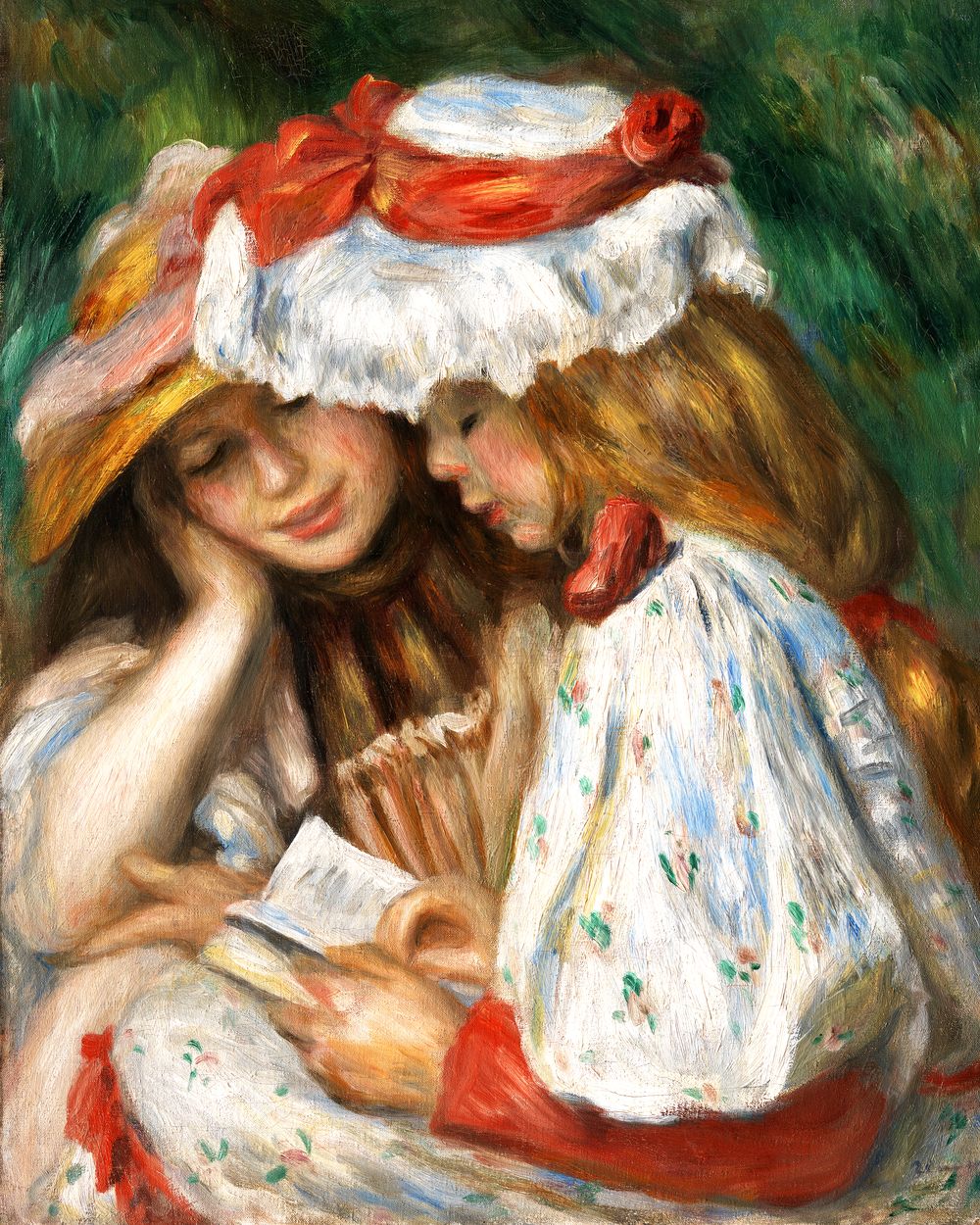 Diamond Painting - Due ragazze che leggono - Renoir 40x50cm tela già incorniciata