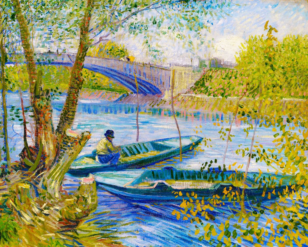 Dipingere con i numeri Pesca in primavera ponte di Clichy Van Gogh Figured'Artnavi e barche nuovi arrivi paesaggi dipinti famosi avanzate