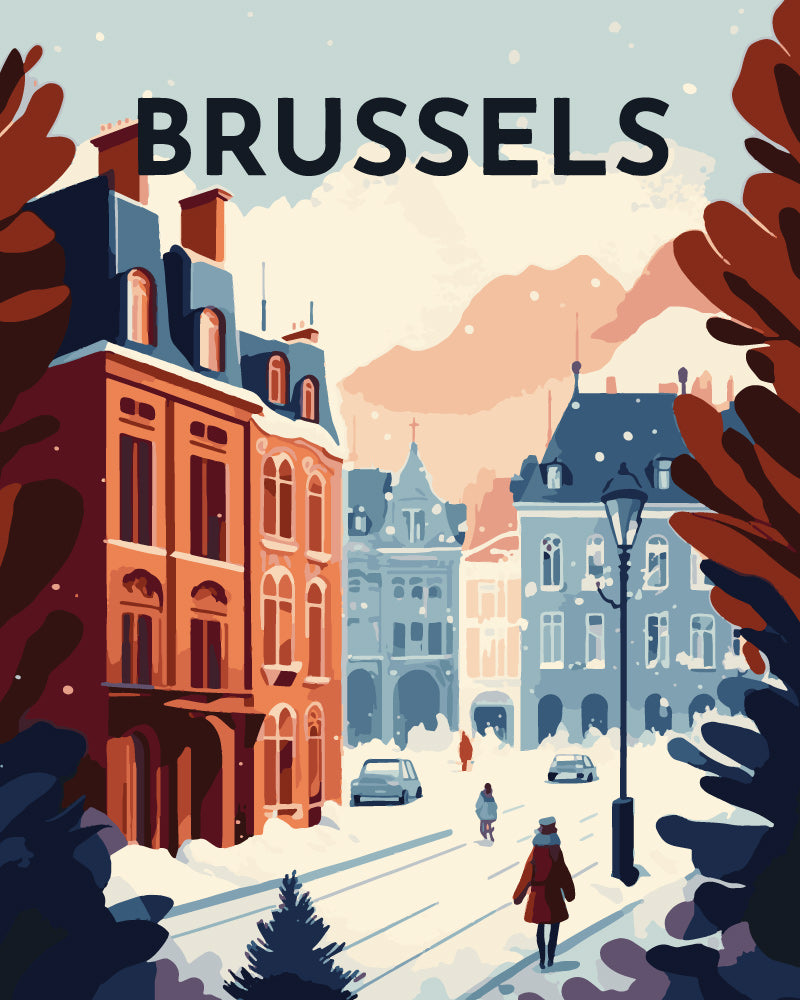 Dipingere con i numeri - Poster di viaggio a Bruxelles