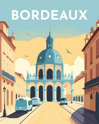 Dipingere con i numeri - Poster di viaggio a Bordeaux
