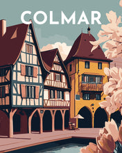 Carica l&#39;immagine nel visualizzatore di Gallery, Dipingere con i numeri - Poster di viaggio a Colmar