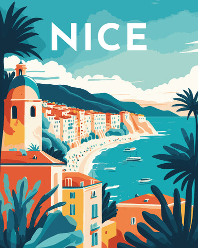 Dipingere con i numeri - Poster di viaggio a Nizza