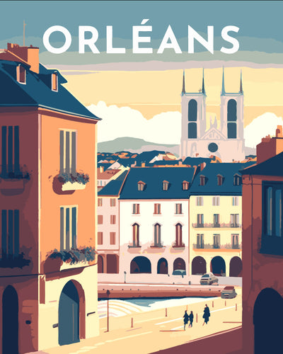 Dipingere con i numeri - Poster di viaggio a Orleans