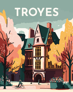 Dipingere con i numeri - Poster di viaggio a Troyes