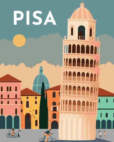 Dipingere con i numeri - Poster di viaggio a Pisa