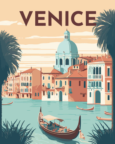 Dipingere con i numeri - Poster di viaggio a Venezia