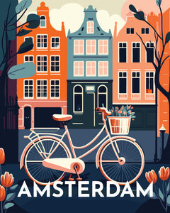 Dipingere con i numeri - Poster di viaggio ad Amsterdam
