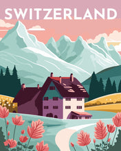 Carica l&#39;immagine nel visualizzatore di Gallery, Dipingere con i numeri - Poster di viaggio a Lucerna
