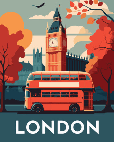 Dipingere con i numeri - Poster di viaggio a Londra
