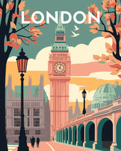 Carica l&#39;immagine nel visualizzatore di Gallery, Dipingere con i numeri - Poster di viaggio a Londra 2