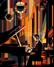 Carica l&#39;immagine nel visualizzatore di Gallery, Dipingere con i numeri - Pianista Art Deco  Figured&#39;Art