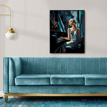 Carica l&#39;immagine nel visualizzatore di Gallery, Dipingere con i numeri - Donna al Piano Art Deco